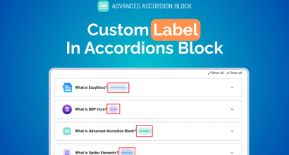 Custom Label in Accordions Block