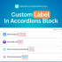 Custom Label in Accordions Block