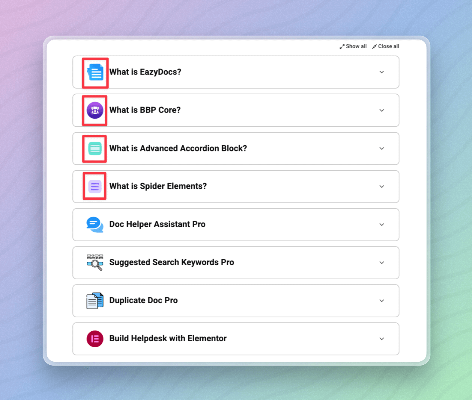 Titles with Featured Images